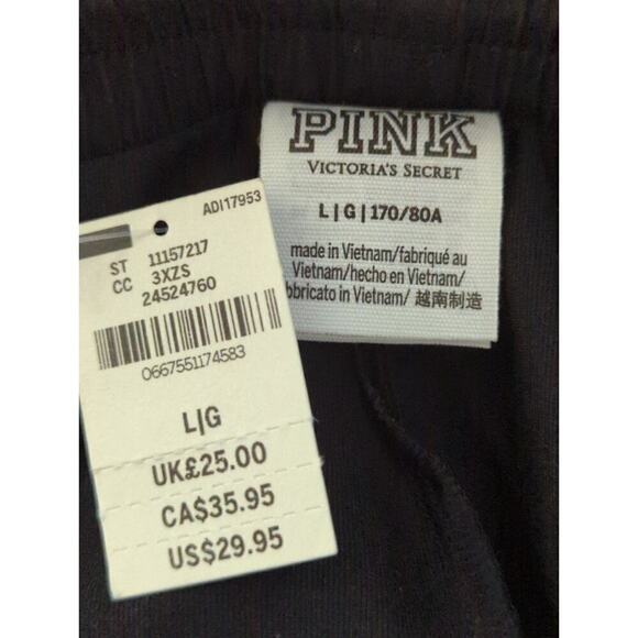 NWT PINK Victoria's Secret Black‎ 2 in 1 Sports Shorts Running Workout Size L - Picture 9 of 9